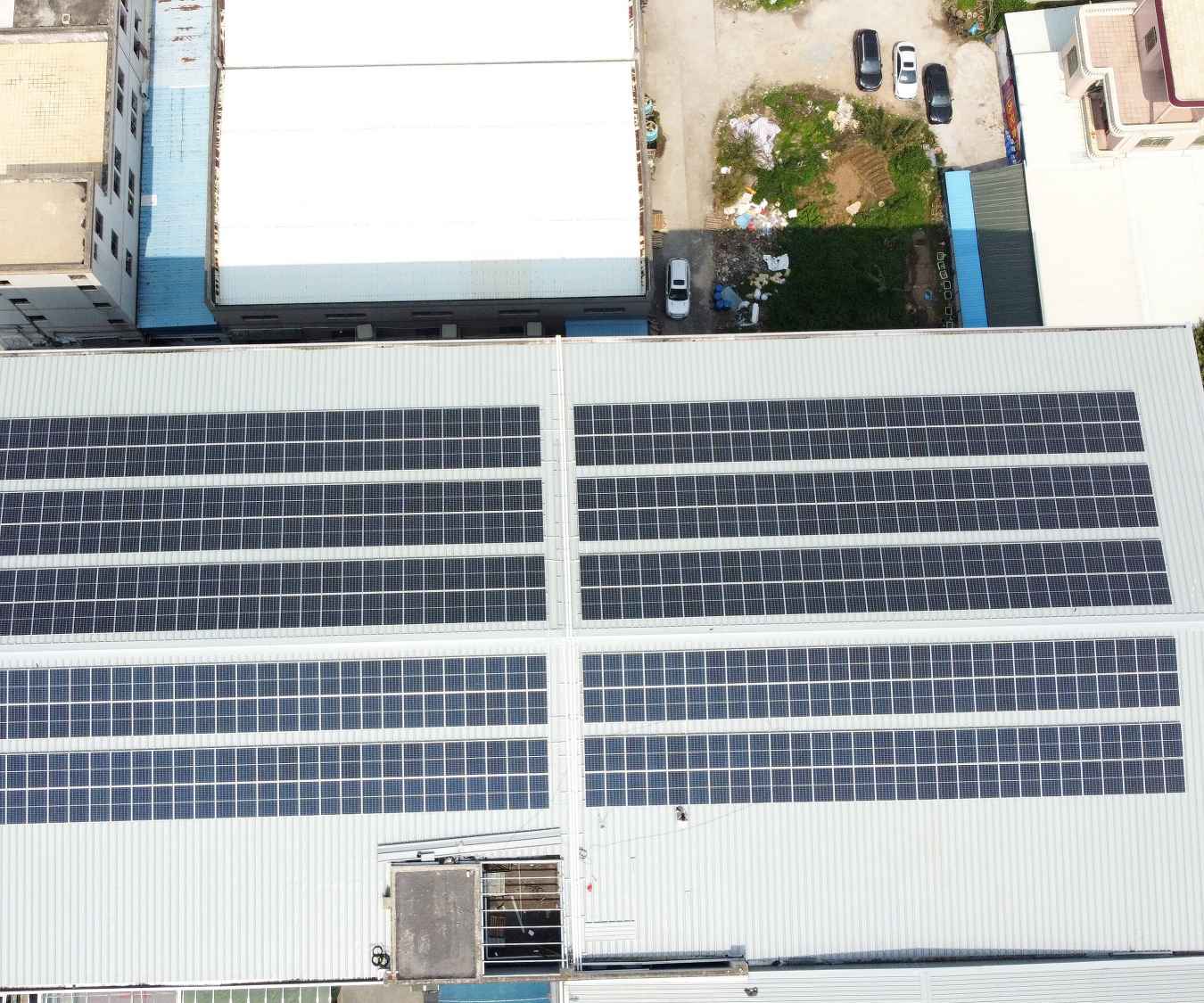 Suporte solar comercial para telhado de zinco