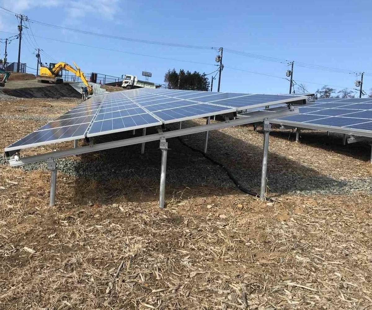 Suporte solar em aço e alumínio