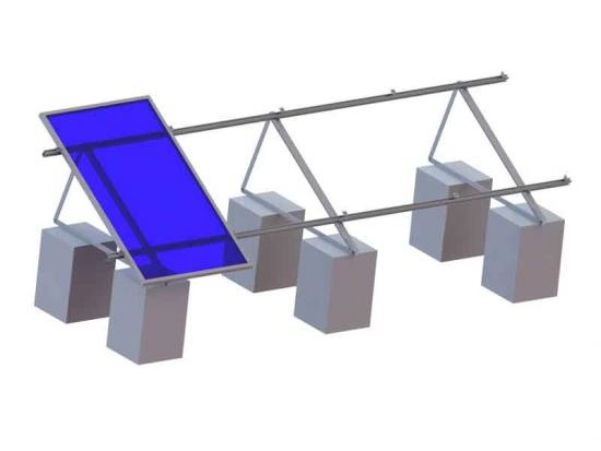 Solar Mount with Concrete Foundation